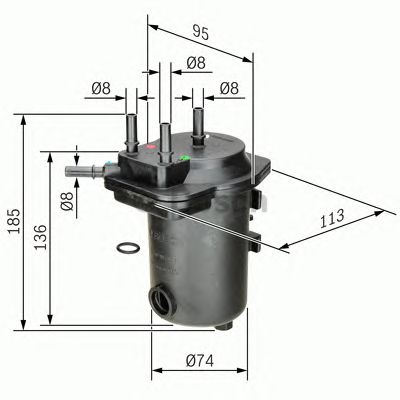 BOSCH 0450907009 -  Топливный фильтр