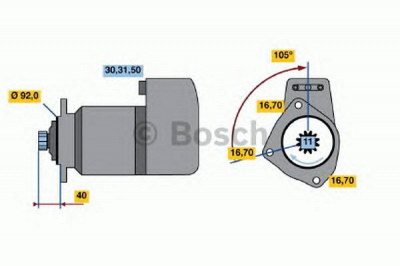 BOSCH 0986017250 -  Стартер