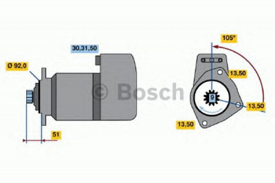 BOSCH 0986018000 -  Стартер