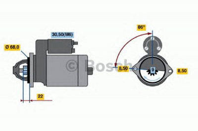 BOSCH 0986018350 -  Стартер
