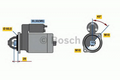 BOSCH 0986022280 -  Стартер