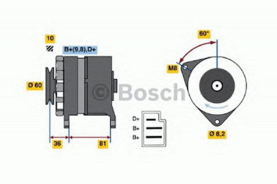 BOSCH 0986031380 -  Генератор
