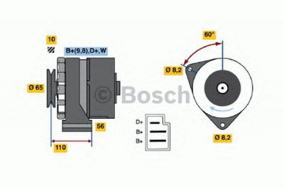 BOSCH 0986031480 -  Генератор