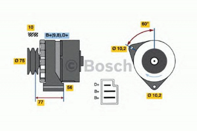BOSCH 0986032800 -  Генератор