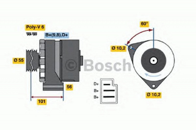 BOSCH 0986033730 -  Генератор
