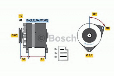 BOSCH 0986033860 -  Генератор