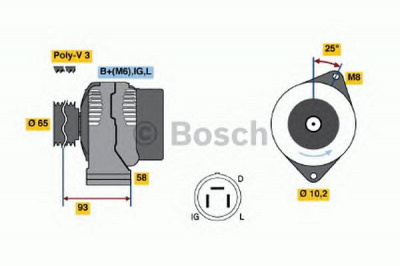 BOSCH 0986035111 -  Генератор