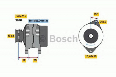 BOSCH 0986036871 -  Генератор