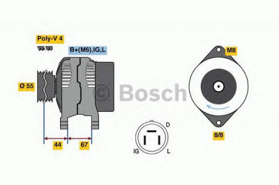 BOSCH 0986037561 -  Генератор
