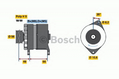 BOSCH 0986037801 -  Генератор