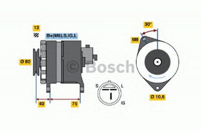 BOSCH 0986037811 -  Генератор