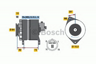BOSCH 0986037841 -  Генератор