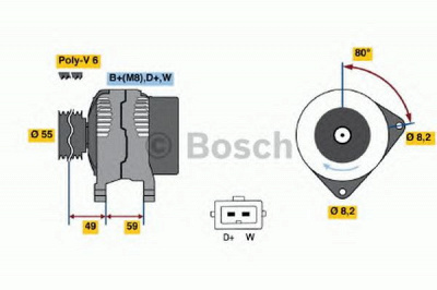 BOSCH 0986038070 -  Генератор