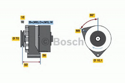 BOSCH 0986038100 -  Генератор