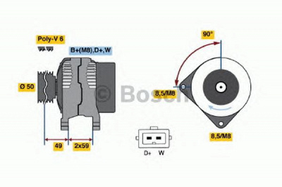BOSCH 0986038370 -  Генератор