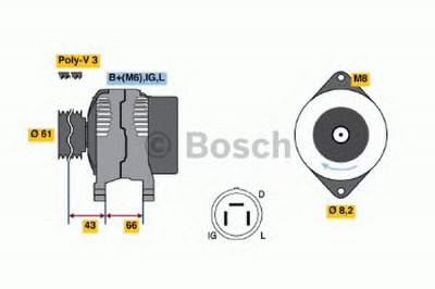 BOSCH 0986038471 -  Генератор
