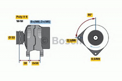 BOSCH 0986038680 -  Генератор
