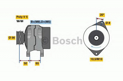 BOSCH 0986038801 -  Генератор