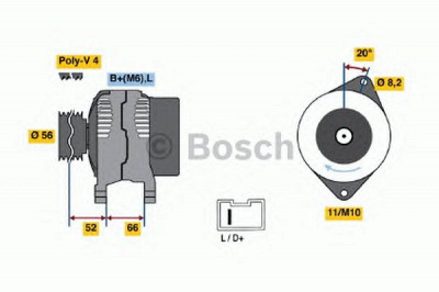 BOSCH 0986038831 -  Генератор