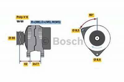 BOSCH 0986038990 -  Генератор