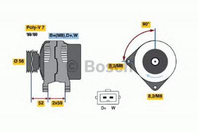 BOSCH 0986039210 -  Генератор
