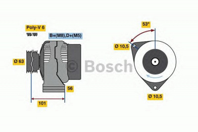 BOSCH 0986039760 -  Генератор