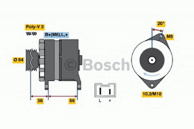 BOSCH 0986039951 -  Генератор