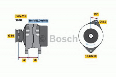 BOSCH 0986040021 -  Генератор