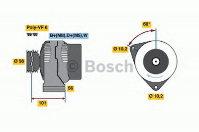 BOSCH 0986040180 -  Генератор
