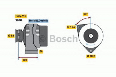 BOSCH 0986040210 -  Генератор