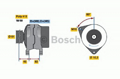 BOSCH 0986040340 -  Генератор