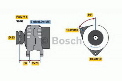 BOSCH 0986040380 -  Генератор