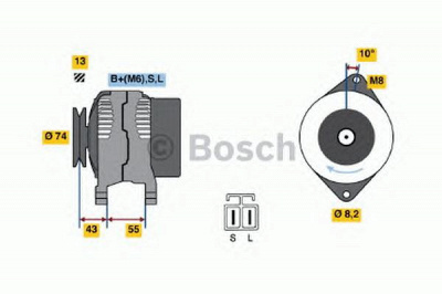 BOSCH 0986040481 -  Генератор