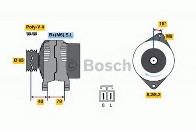 BOSCH 0986040511 -  Генератор