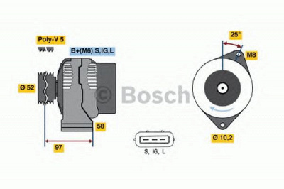 BOSCH 0986040531 -  Генератор