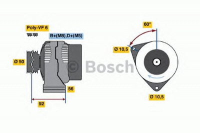 BOSCH 0986040800 -  Генератор