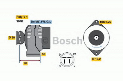 BOSCH 0986040910 -  Генератор