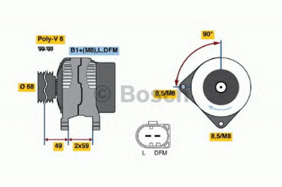BOSCH 0986041140 -  Генератор