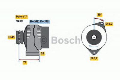 BOSCH 0986041361 -  Генератор