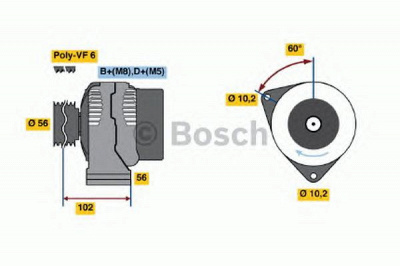 BOSCH 0986041660 -  Генератор
