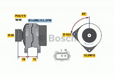 BOSCH 0986041810 -  Генератор