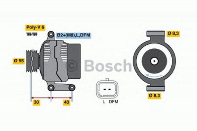 BOSCH 0986041850 -  Генератор