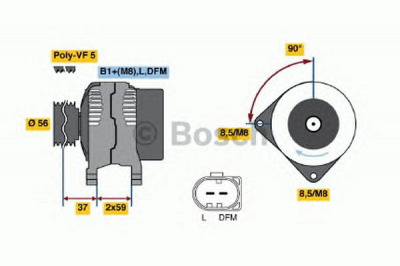 BOSCH 0986041870 -  Генератор
