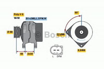 BOSCH 0986041900 -  Генератор