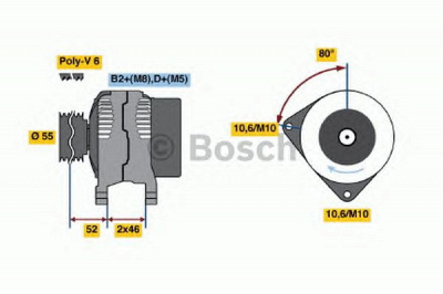 BOSCH 0986041930 -  Генератор