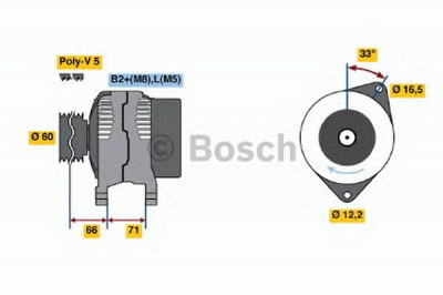 BOSCH 0986042010 -  Генератор