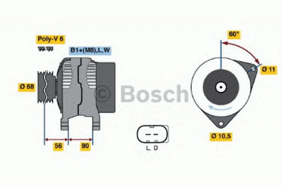 BOSCH 0986042670 -  Генератор
