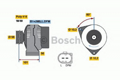 BOSCH 0986042730 -  Генератор