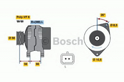 BOSCH 0986043091 -  Генератор