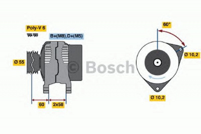 BOSCH 0986043931 -  Генератор